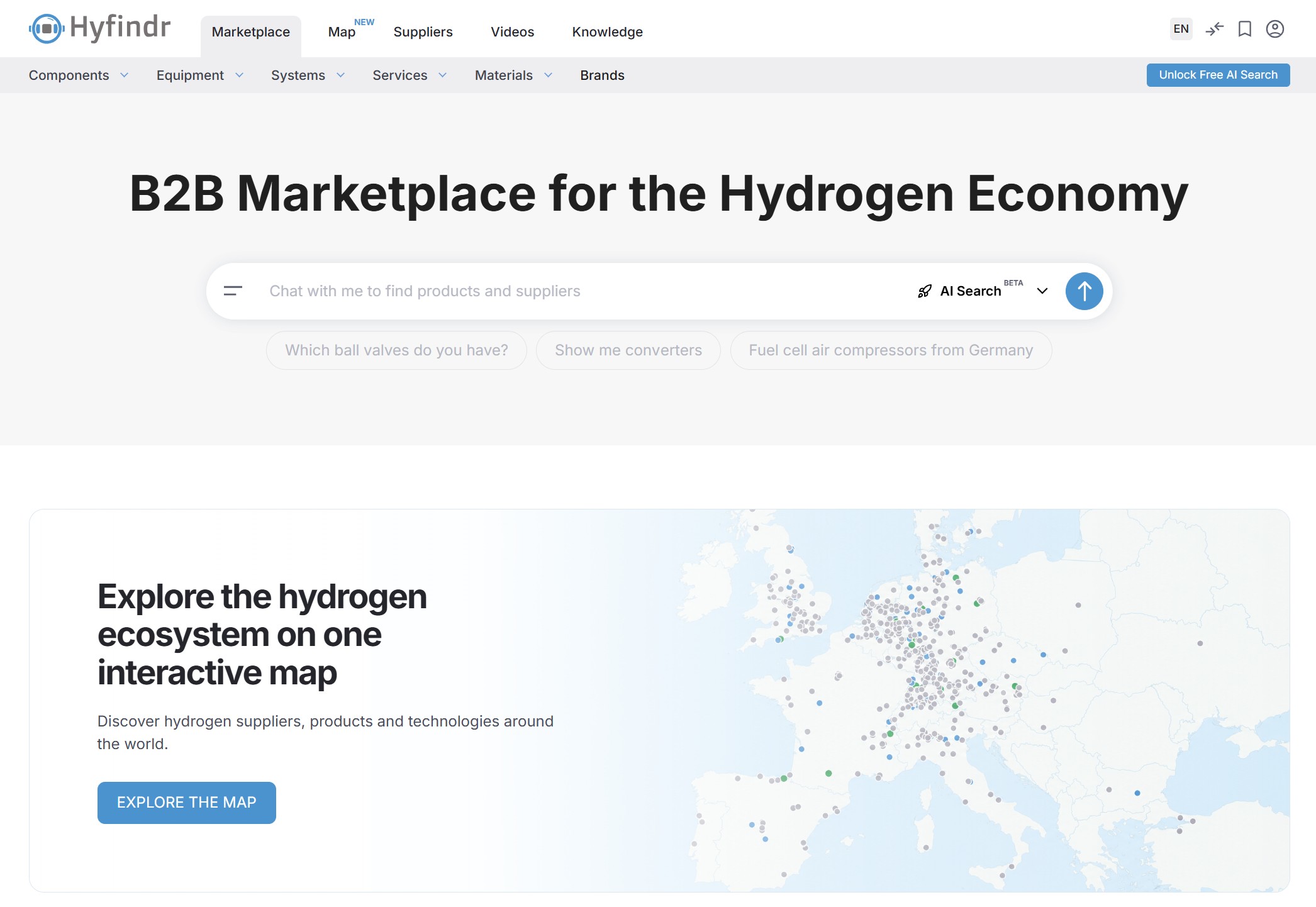 Hyfindr B2B marketplace for the Hydrogen Economy